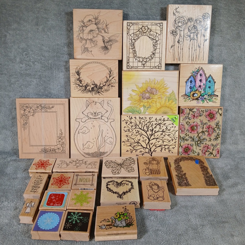 Hero Arts Stampendous Rubber Stamps Mixed Lot Cottagecore Festive Crafting